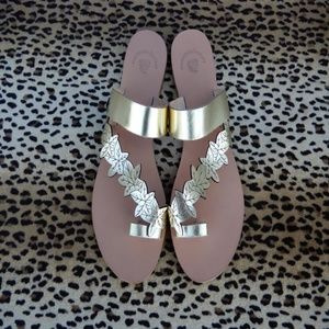 Marietta's Fantasy Leaf Vine Sandals Leather Greek